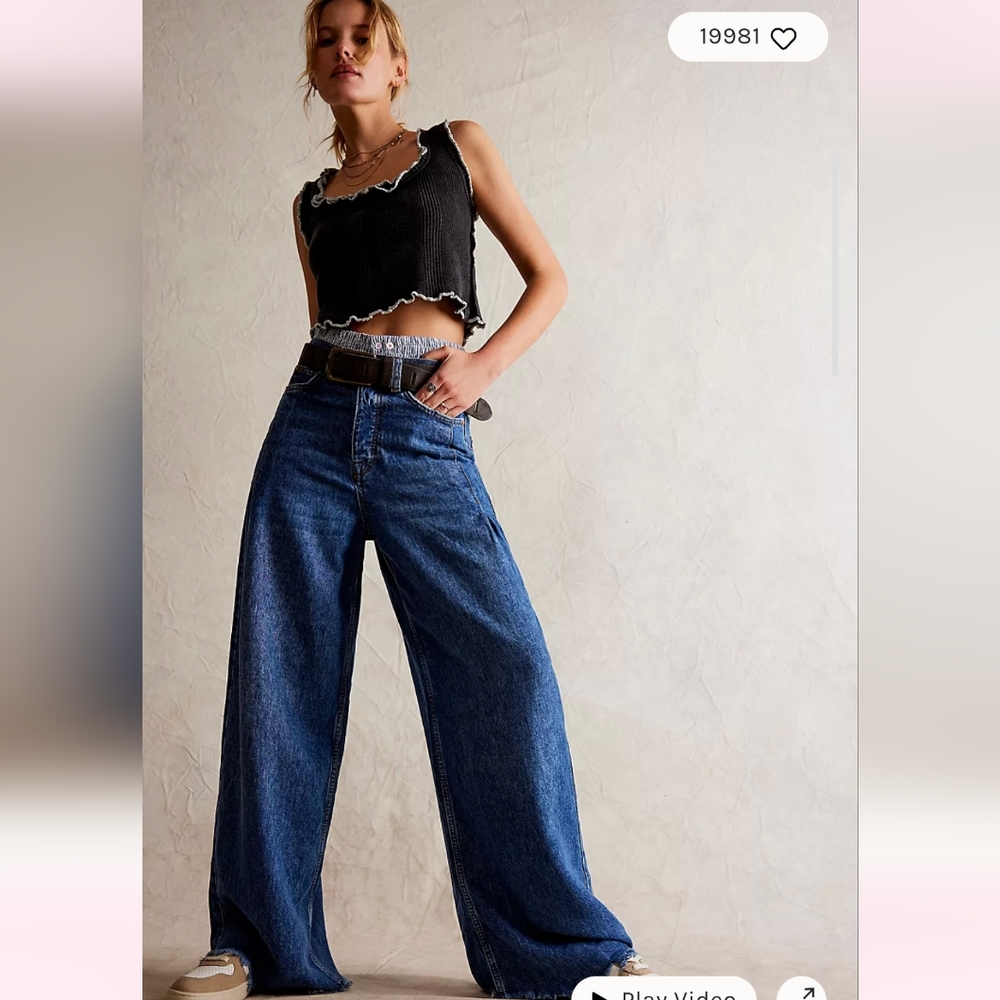 Free people old west slouchy jeans